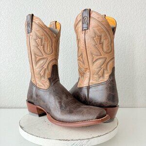 NEW Rod Patrick Mens Cowboy Boots 15AAA Brown Mocha Bison Leather Western RPM122